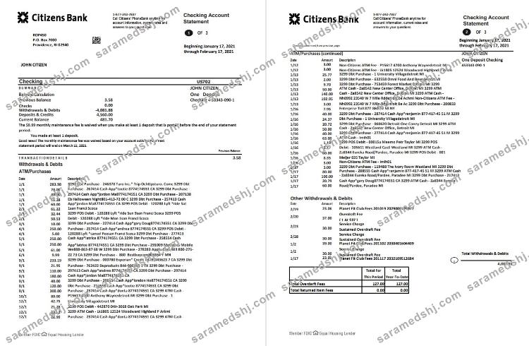USA Citizens Bank excel pdf